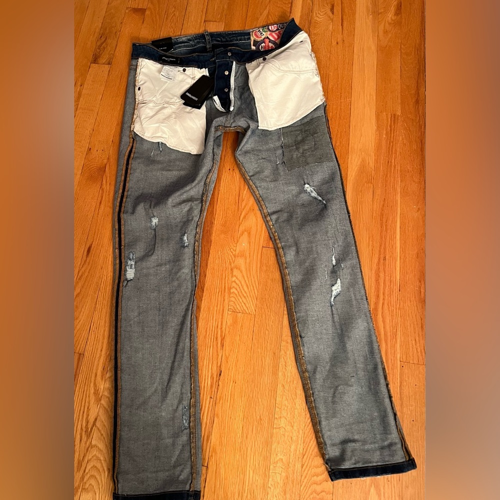 Dsquared2 paint-splatter Distress Italy-made Jeans - Picture 14 of 15